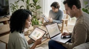 Natural Health Practitioner Marketing and AI marketing for naturopaths - who are working together around a table